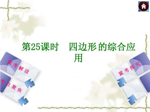 【2014中考复习方案】(河北专版)中考数学复习权威课件：25四边形的综合应用