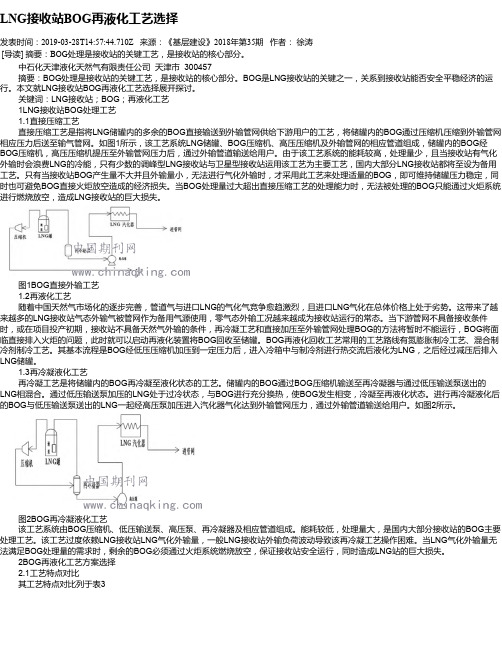 LNG接收站BOG再液化工艺选择