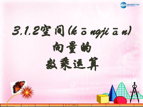 高中数学 3.1.2空间向量的数乘运算(1)课件 新人教版选修21