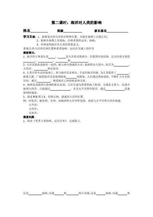 海洋对人类的影响