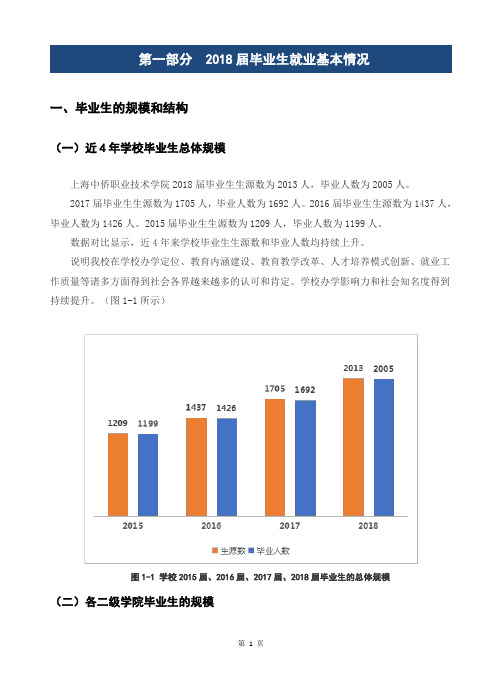 第一部分 2018 届毕业生就业基本情况