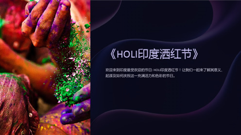 《HOLI印度洒红节》课件