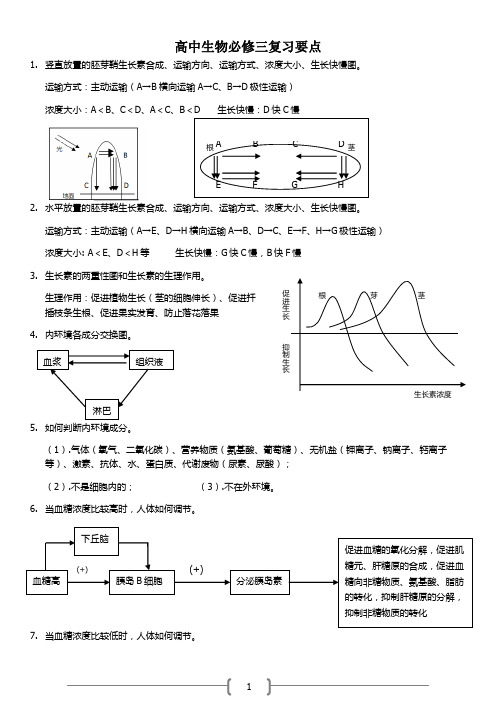 高中生物必修三复习资料