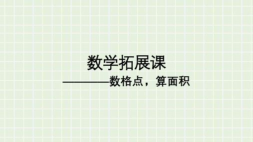 七年级下数学拓展课——数格点算面积