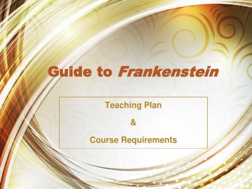 A Guide to Frankenstein《弗兰肯斯坦》导读