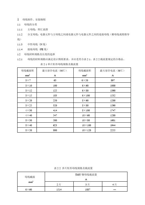 铜排母线制作