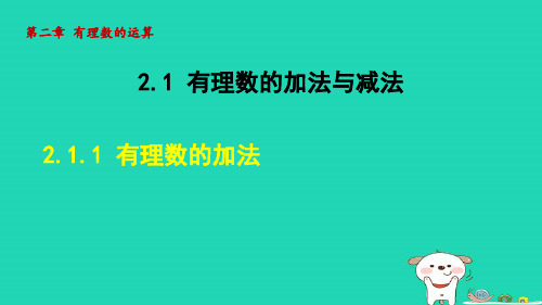 七年级上册第二章有理数的运算2-1有理数的加法与减法2-1-1有理数的加法新版新人教版