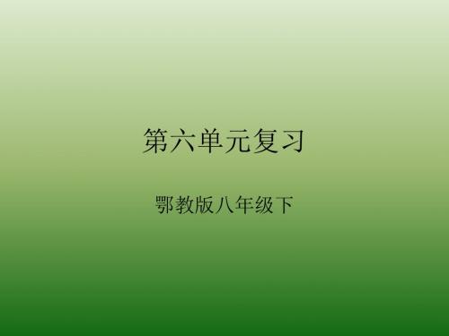 语文：第六单元-复习-课件(1)(鄂教版八年级下册)(2019新)