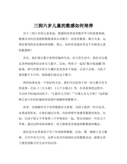 三到六岁儿童的数感如何培养