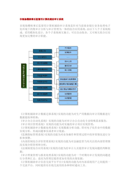 非现场稽核事后监督用计算机辅助审计系统