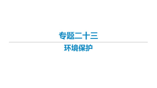 2021届新高考地理二轮复习艺体生专用课件：专题二十三 环境保护 