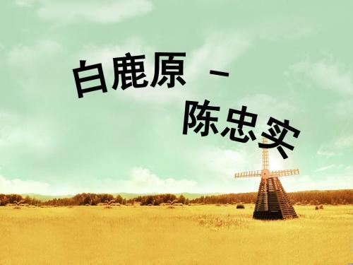 《白鹿原》学生授课课件