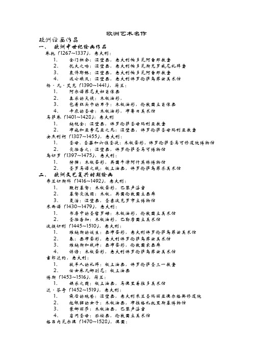 欧洲艺术名作