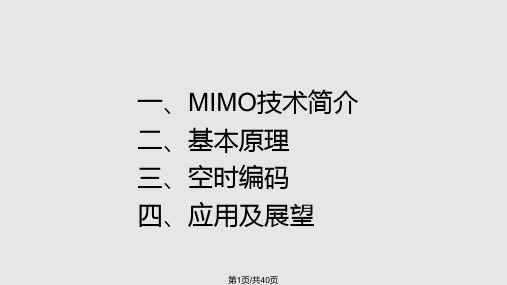 浅谈mimo技术PPT课件