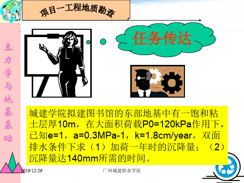 固结度与时间因素的关系建筑物沉降观测与地基变形容许值能力目标