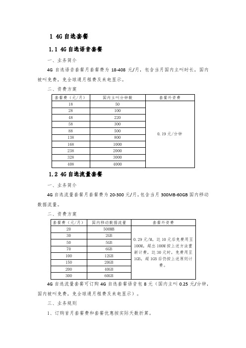 14G自选套餐