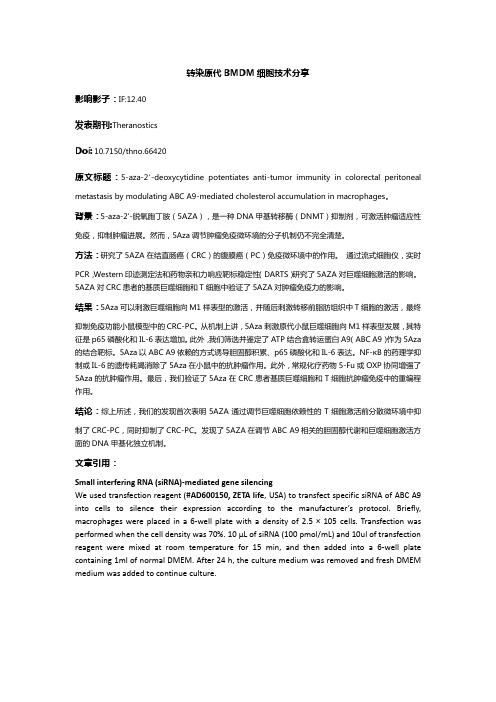 转染原代BMDM细胞技术分享