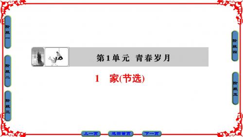 鲁人版语文选修(现当代小说选读)课件：第1单元 1 家(节选)