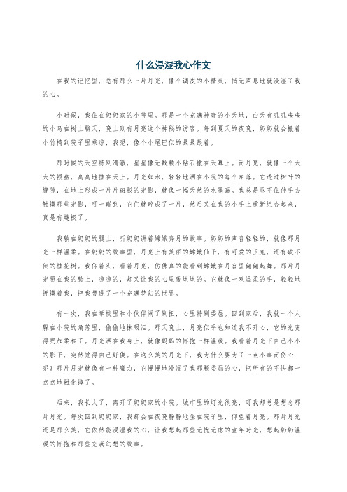 什么浸湿我心作文