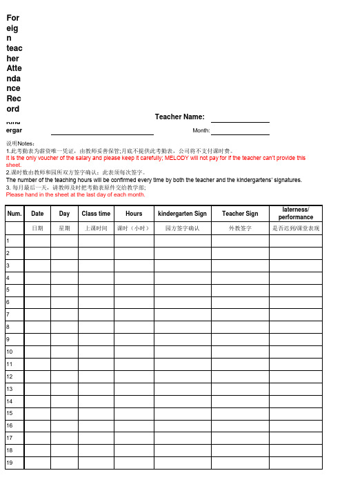 attendence record