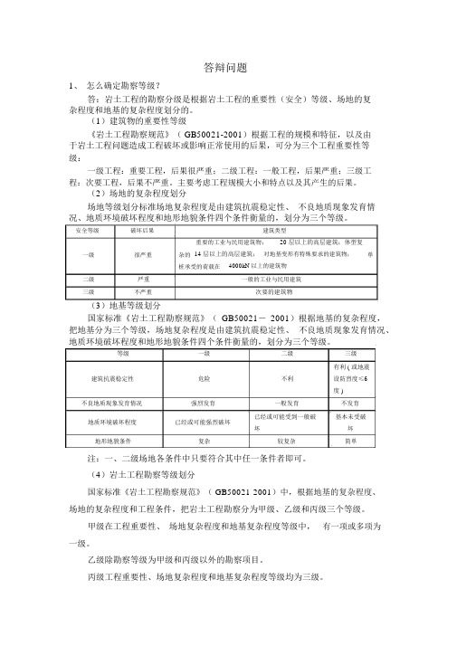 答辩问题及答案岩土工程