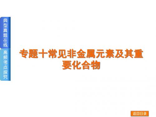 高考化学二轮高频考点精讲课件【专题10】常见非金属元素及其重要化合物(49页)