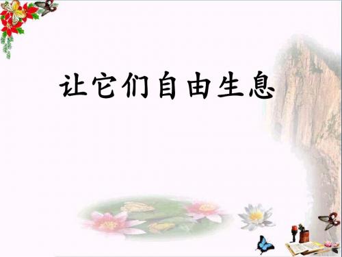 四年级语文上册第14课让它们自由生息PPT课件1语文S版