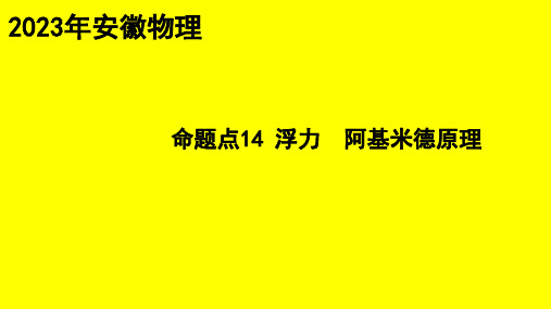 浮力  阿基米德原理