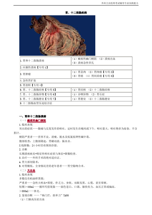 外科主治医师考试辅导专业实践能力-胃、十二指肠疾病