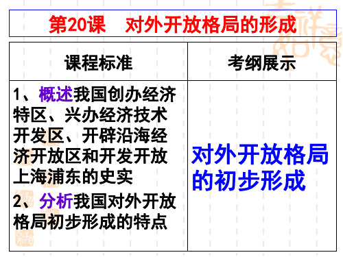 岳麓版历史必修二第20课对外开放格局的形成课件(共46张PPT)(共46张PPT)