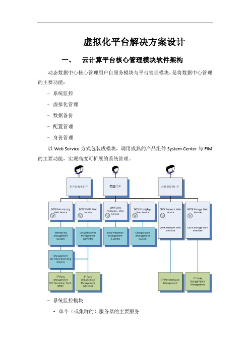 虚拟化平台解决方案设计