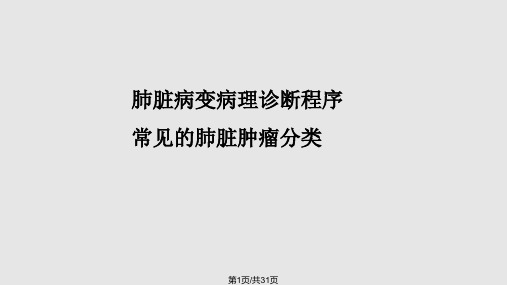 肺脏病变的病理诊断PPT课件