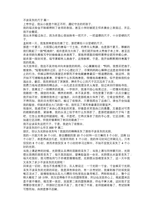 不该丢失的什么作文