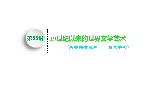 北师大版高考历史总复习课件第十二单元第33讲19世纪以来的世界文学艺术