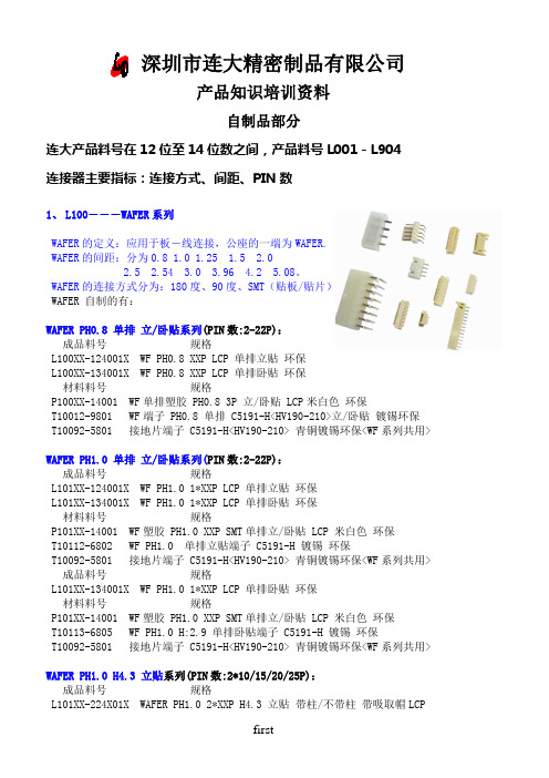 排针排母产品知识培训资料