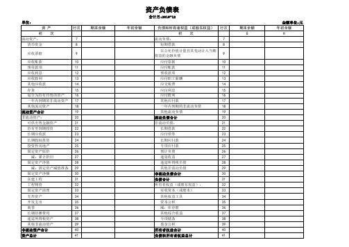 excel模版资产负债表 (12)