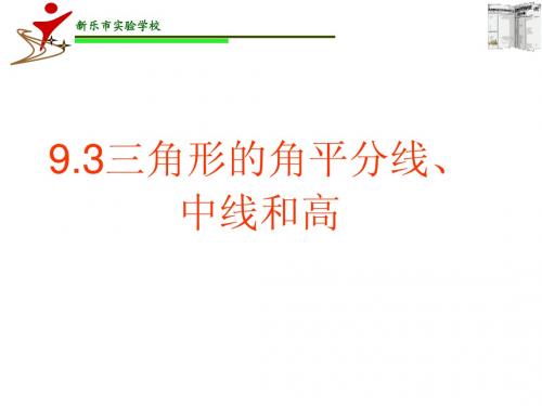 9.3三角形的角平分线、中线和高