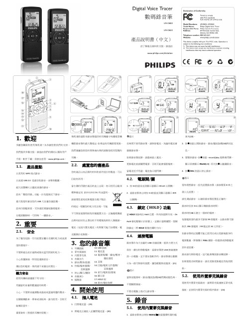 飞利浦 LFH 0602 LFH 0622 说明书