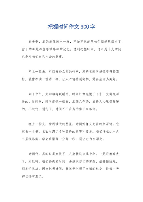 把握时间作文300字