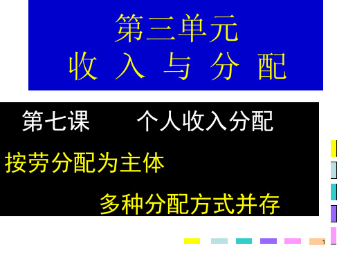 按劳分配为主体多种分配方式并存ppt课件