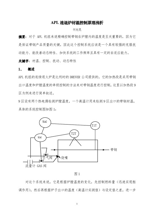 APL连退炉材温控制原理浅析