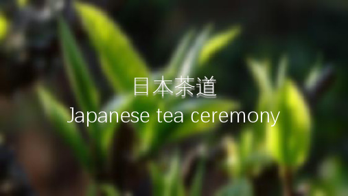 简谈日本茶道(中英双语