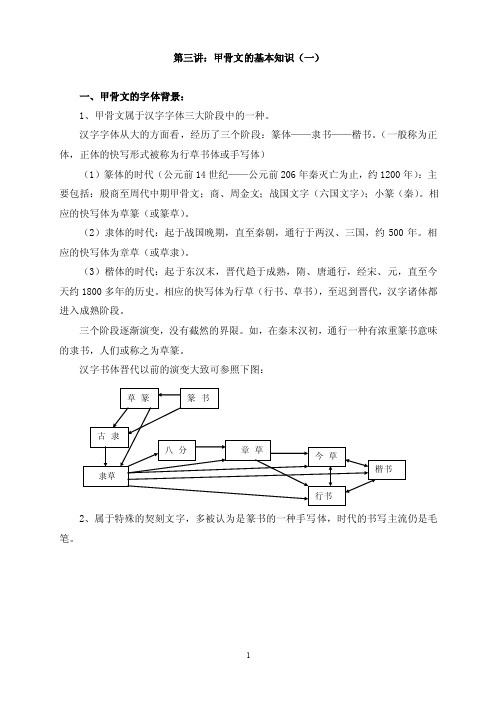 第三讲：甲骨文的基本知识（一）