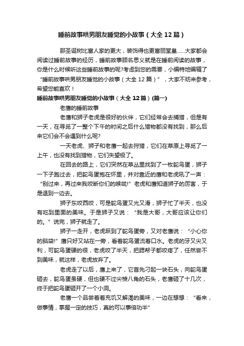 睡前故事哄男朋友睡觉的小故事（大全12篇）