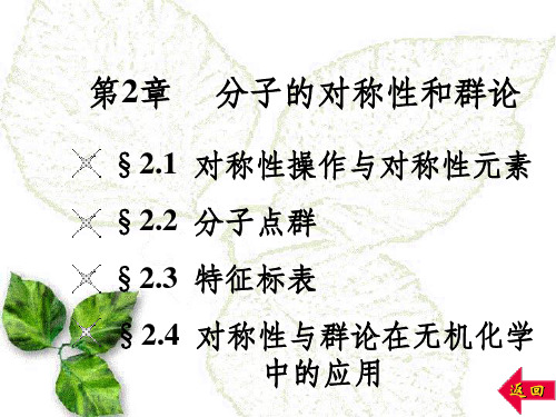 分子的对称性和群伦