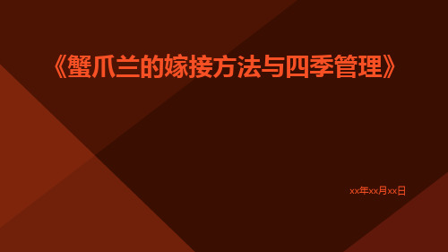 蟹爪兰的嫁接方法与四季管理