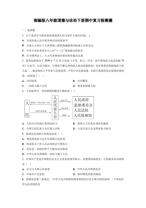 期中复习检测题  2022-2023学年部编版道德与法治八年级下册