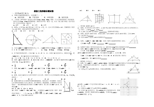 相似三角形综合测试卷