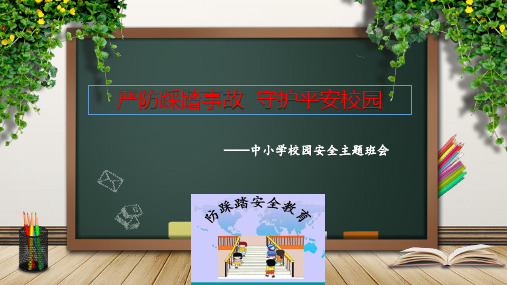 (新疆喀什踩踏事故警示)严防踩踏事故,守护平安校园——中小学校园安全主题班会课件(共26张PPT)