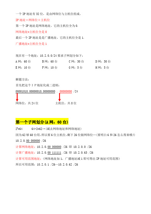 子网划分_例题演示